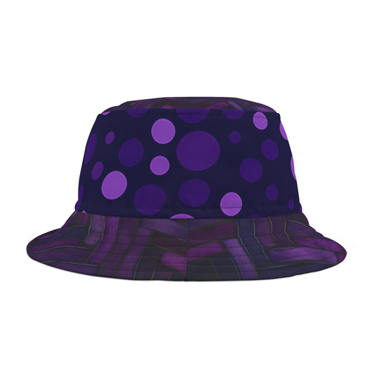 PURPLE HERRING POLKA BUCKET HAT UNISEX