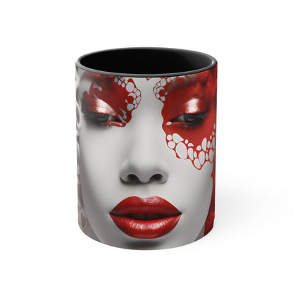 DEL LADY CRIMSON MUG CERAMIC - MUG 11OZ