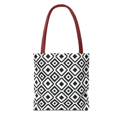 DIAMONDS BLACK WHITE TOTE BAG
