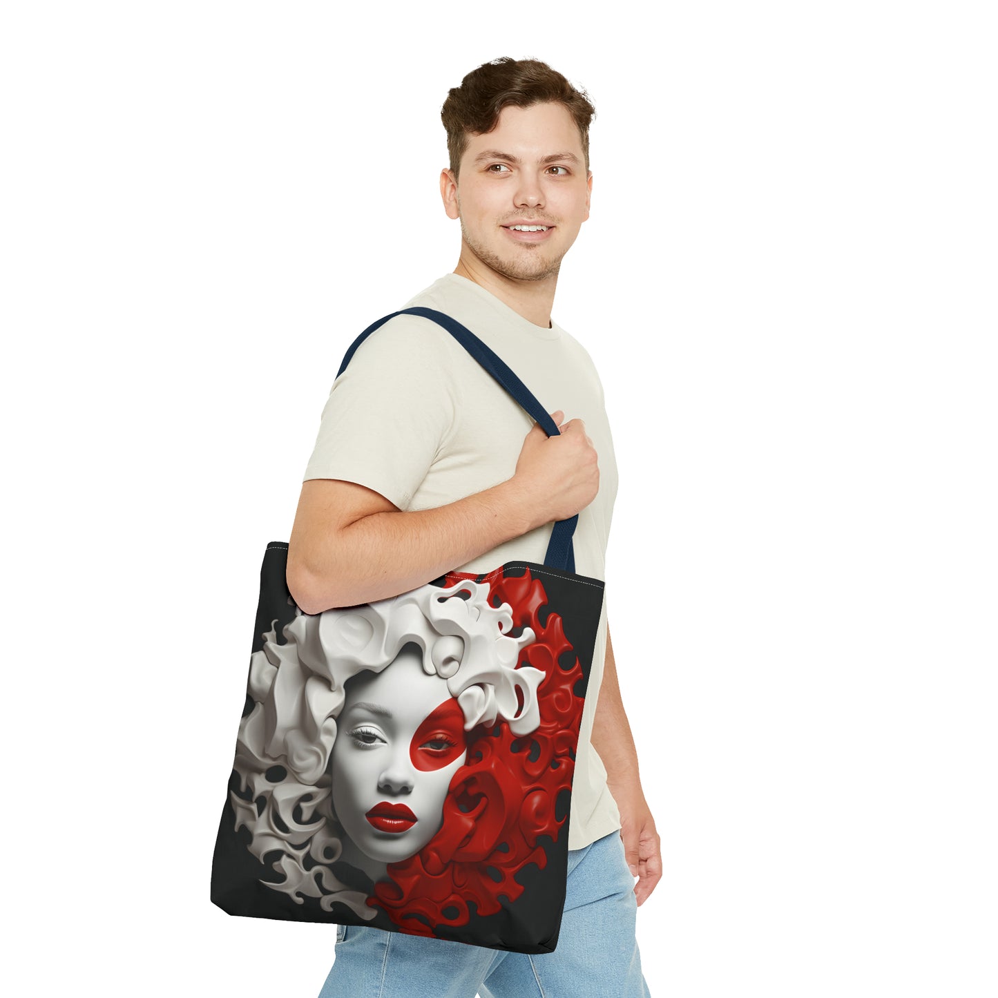 CRIMSON CURLS TOTE BAG