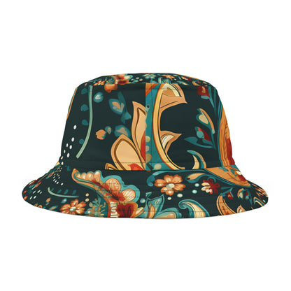 RICH RED PAISLEY BUCKET HAT UNISEX