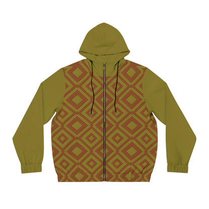 DIAMONDS RUST/OLIVE MEN'S ZIP HOODIE