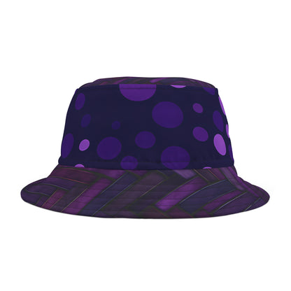 PURPLE HERRING POLKA BUCKET HAT UNISEX