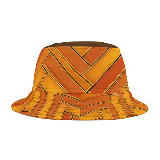 CHOCOLATE MUSTARD BUCKET HAT UNISEX