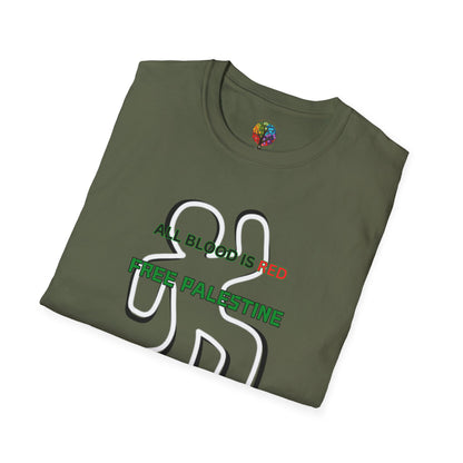 PALESTINE BLOOD RED T-SHIRT UNISEX