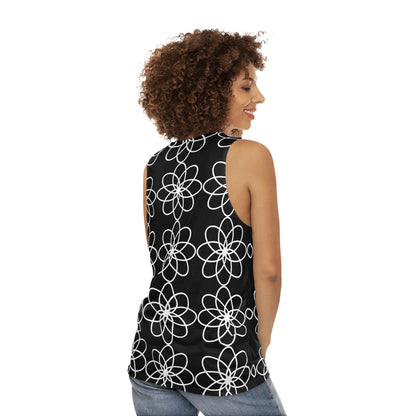 SPIRALS WHITE BLACK TANK