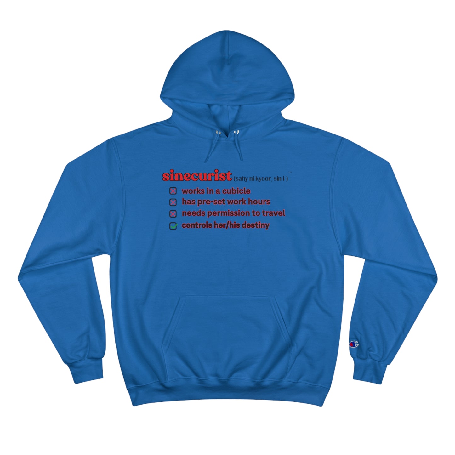 SINECURIST CHECK BOX HOODIE - UNISEX