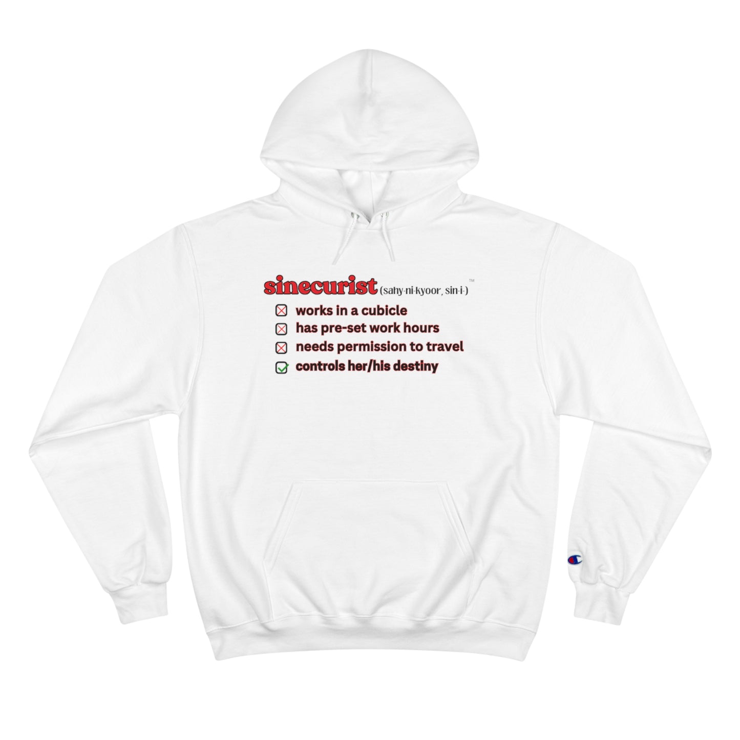 SINECURIST CHECK BOX HOODIE - UNISEX