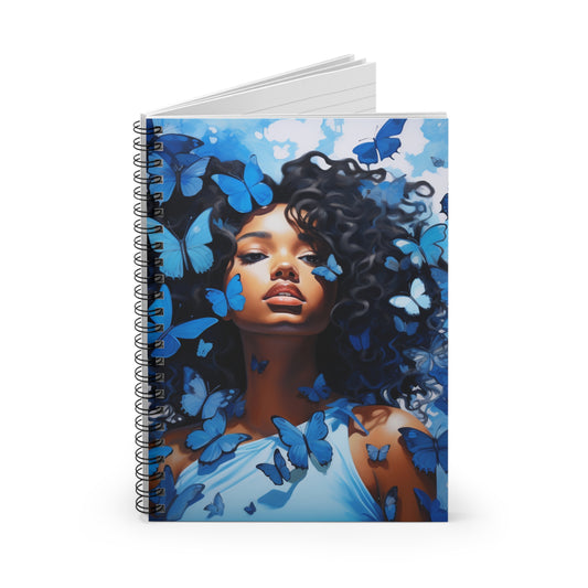 ZET Royal Butterfly Spiral Notebook - Ruled Line