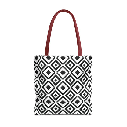 DIAMONDS BLACK WHITE TOTE BAG