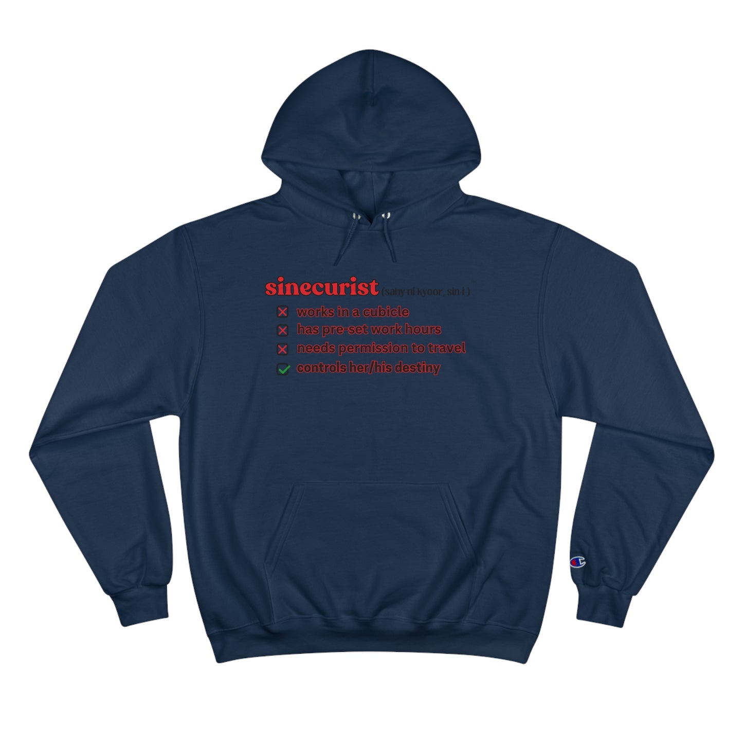 SINECURIST CHECK BOX HOODIE - UNISEX