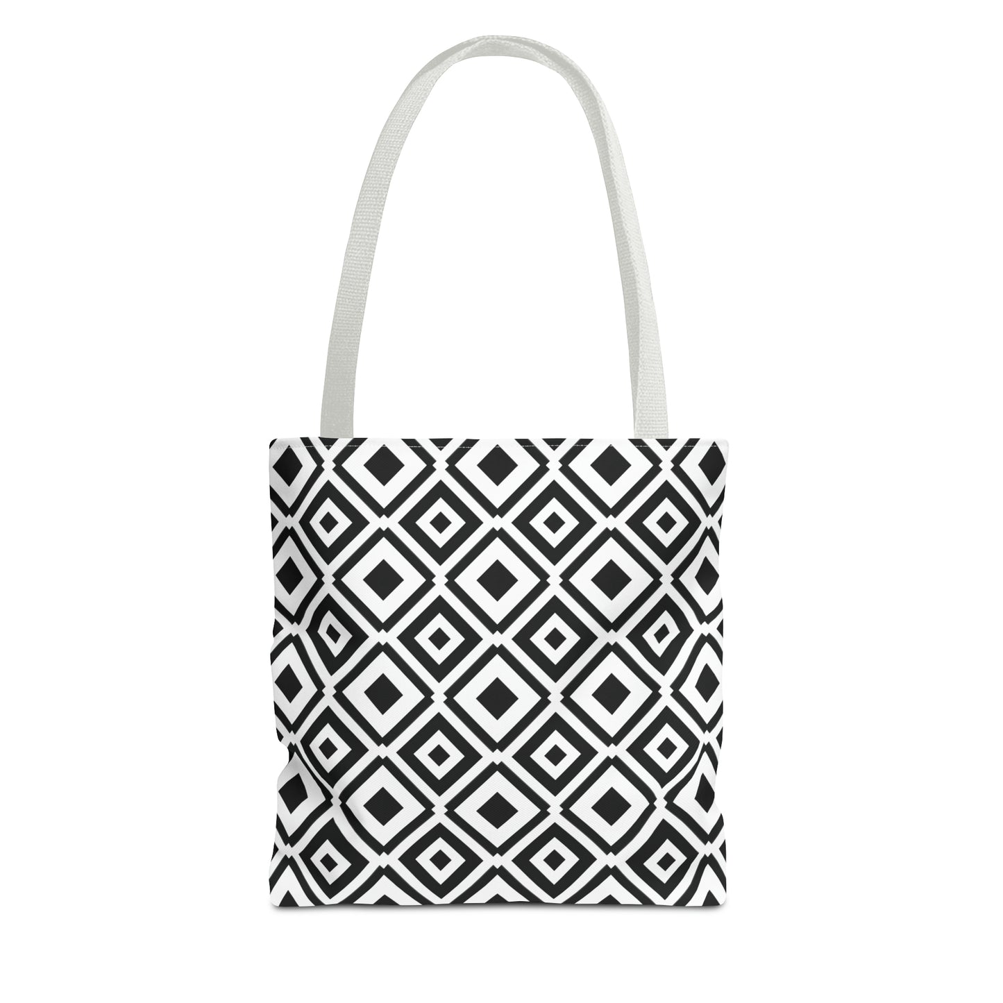DIAMONDS BLACK WHITE TOTE BAG