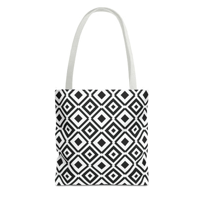 DIAMONDS BLACK WHITE TOTE BAG