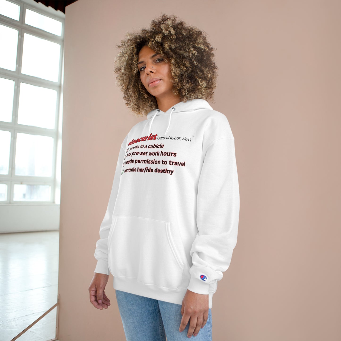 SINECURIST CHECK BOX HOODIE - UNISEX