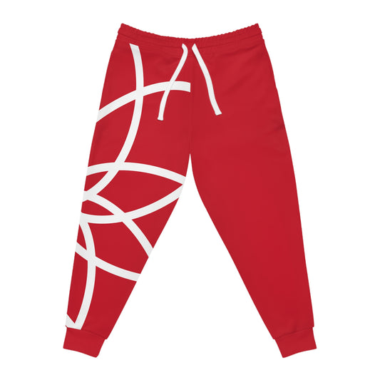 DEL SPIRALS WHITE RED RT JOGGERS