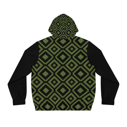 DIAMONDS BLACK/GREEN MEN'S ZIP HOODIE