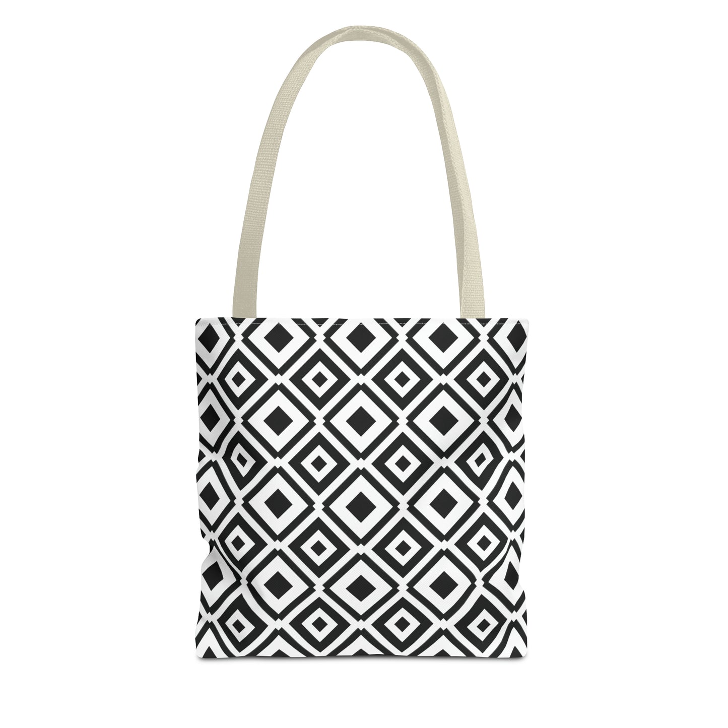 DIAMONDS BLACK WHITE TOTE BAG