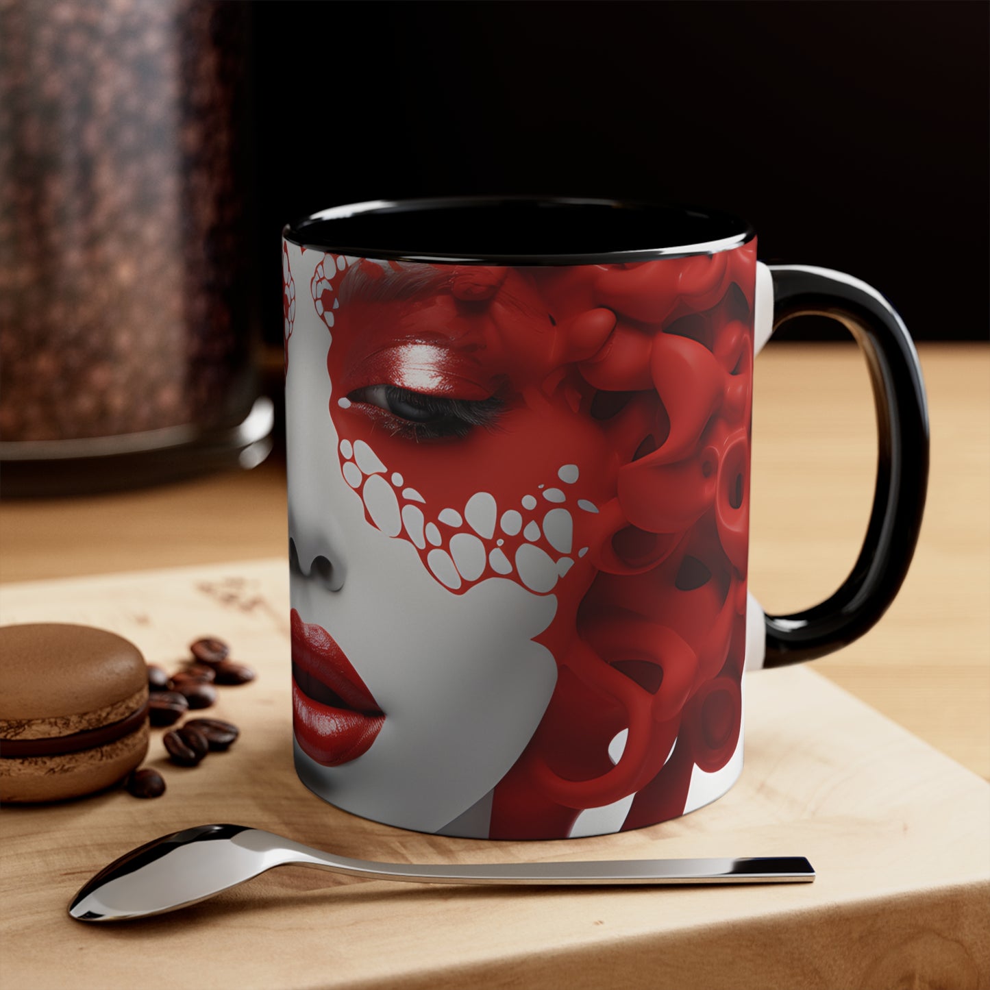 DEL LADY CRIMSON MUG CERAMIC - MUG 11OZ