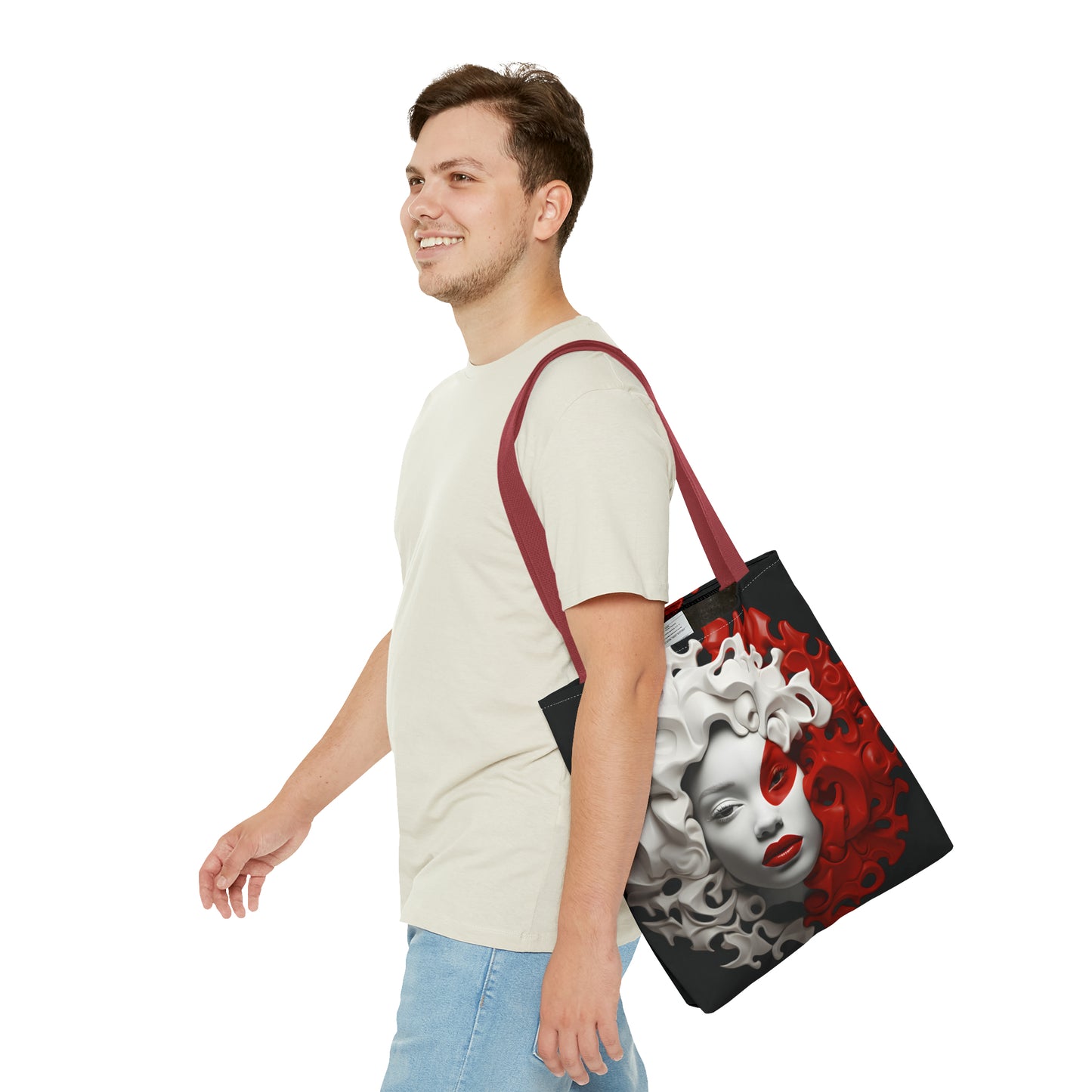 CRIMSON CURLS TOTE BAG