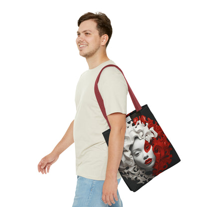CRIMSON CURLS TOTE BAG