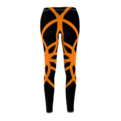 SPIRALS ORANGE BLACK LEGGINGS