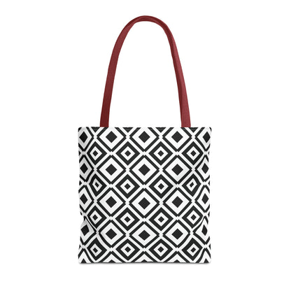 DIAMONDS BLACK WHITE TOTE BAG
