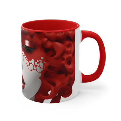 DEL LADY CRIMSON MUG CERAMIC - MUG 11OZ