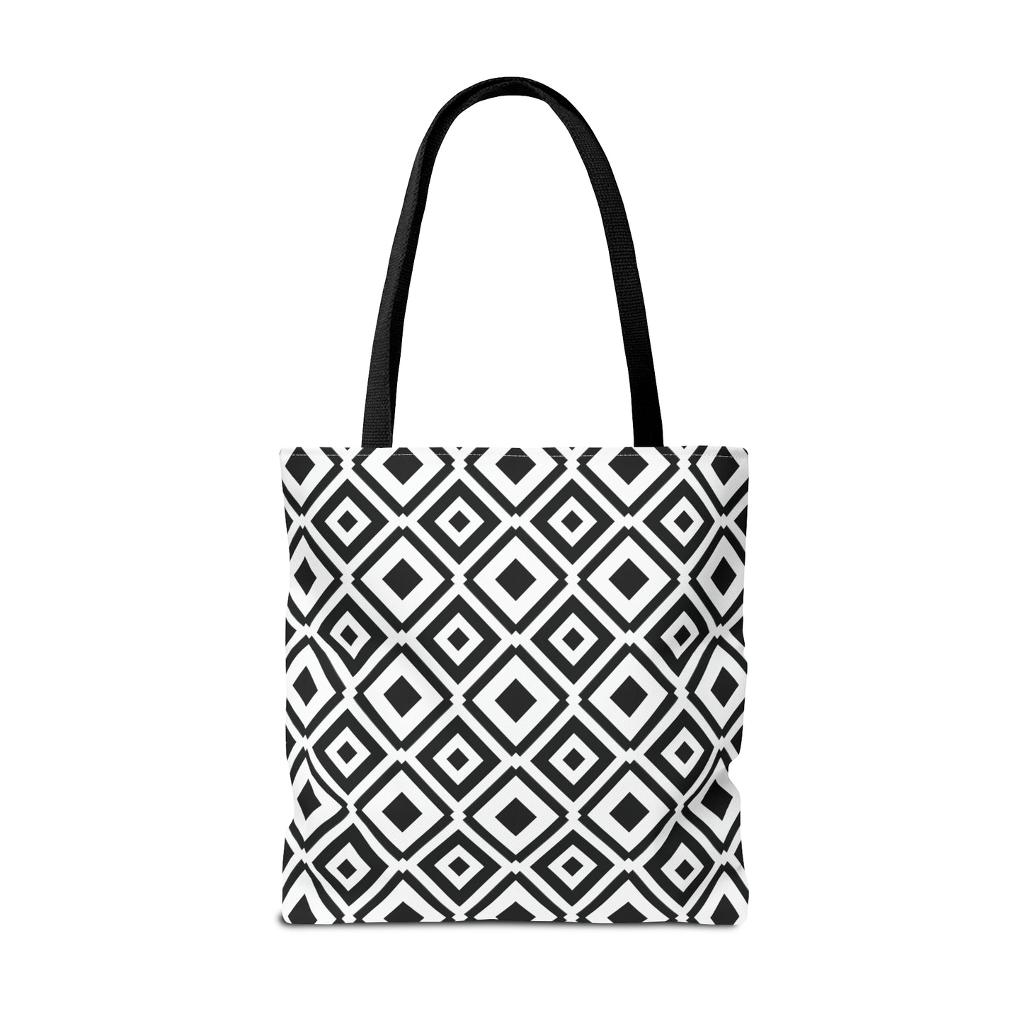 DIAMONDS BLACK WHITE TOTE BAG