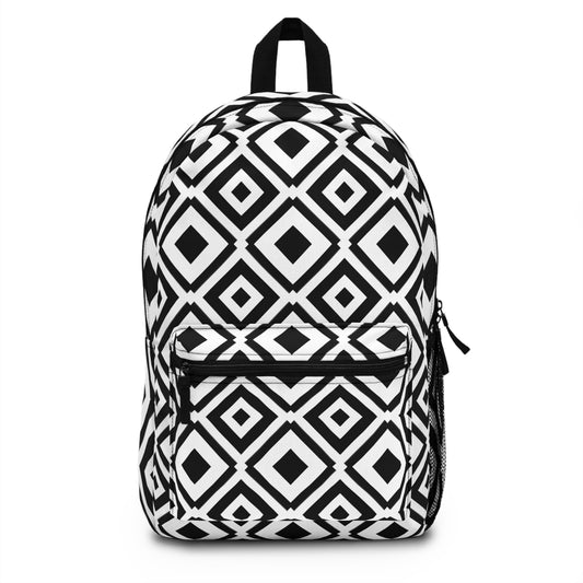 DIAMONDS BLACK WHITE BACKPACK