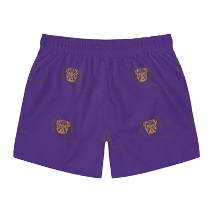 OME Q DOGG PURPLE SWIM TRUNKS