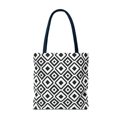 DIAMONDS BLACK WHITE TOTE BAG