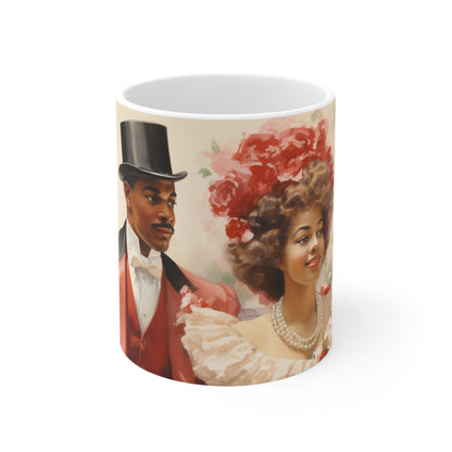 NUP CRIMSON AND CREME FOUNDERS' MUG - CERAMIC MUG 11OZ