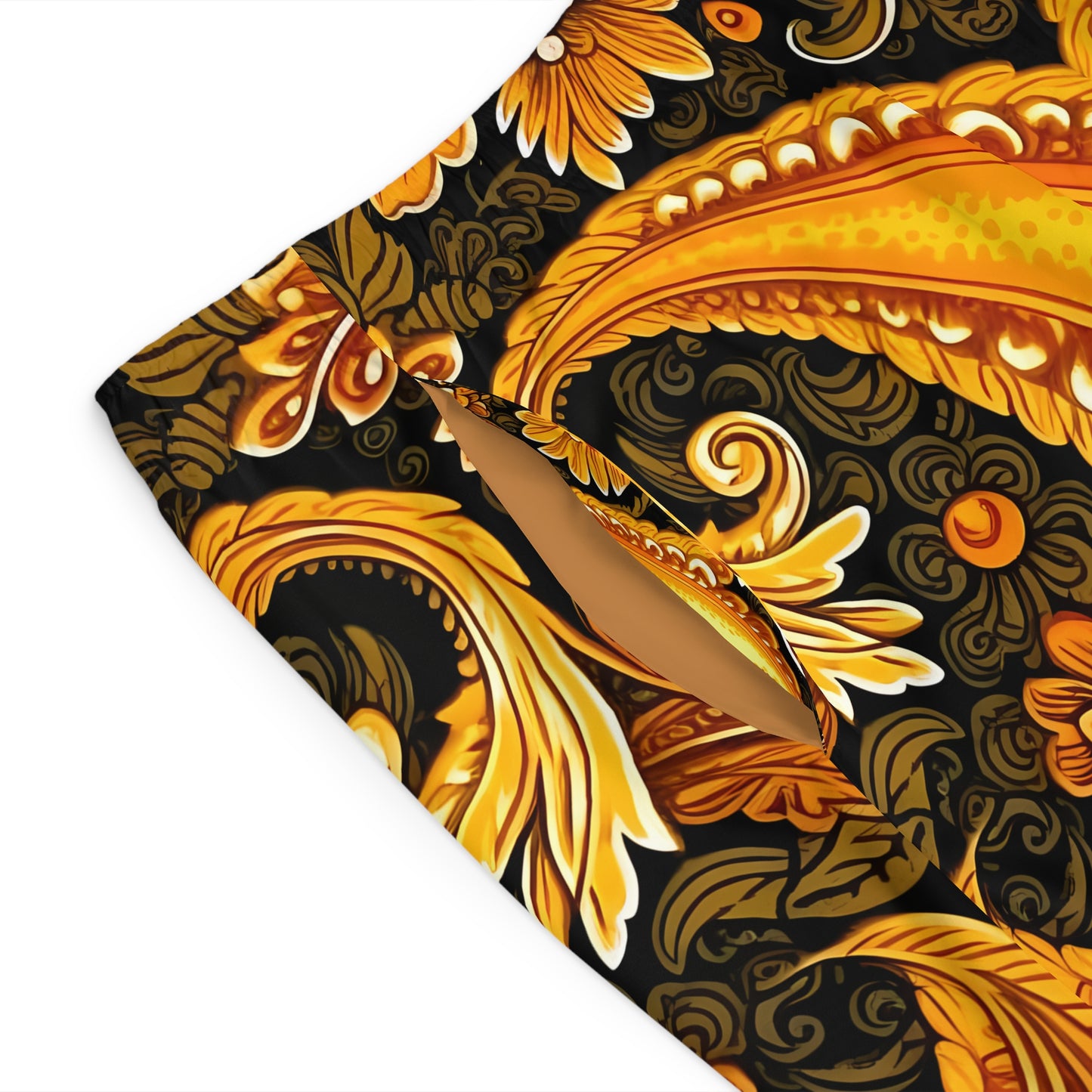 MUSTARD PAISLEY BOARD SHORTS