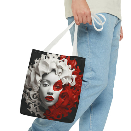 CRIMSON CURLS TOTE BAG