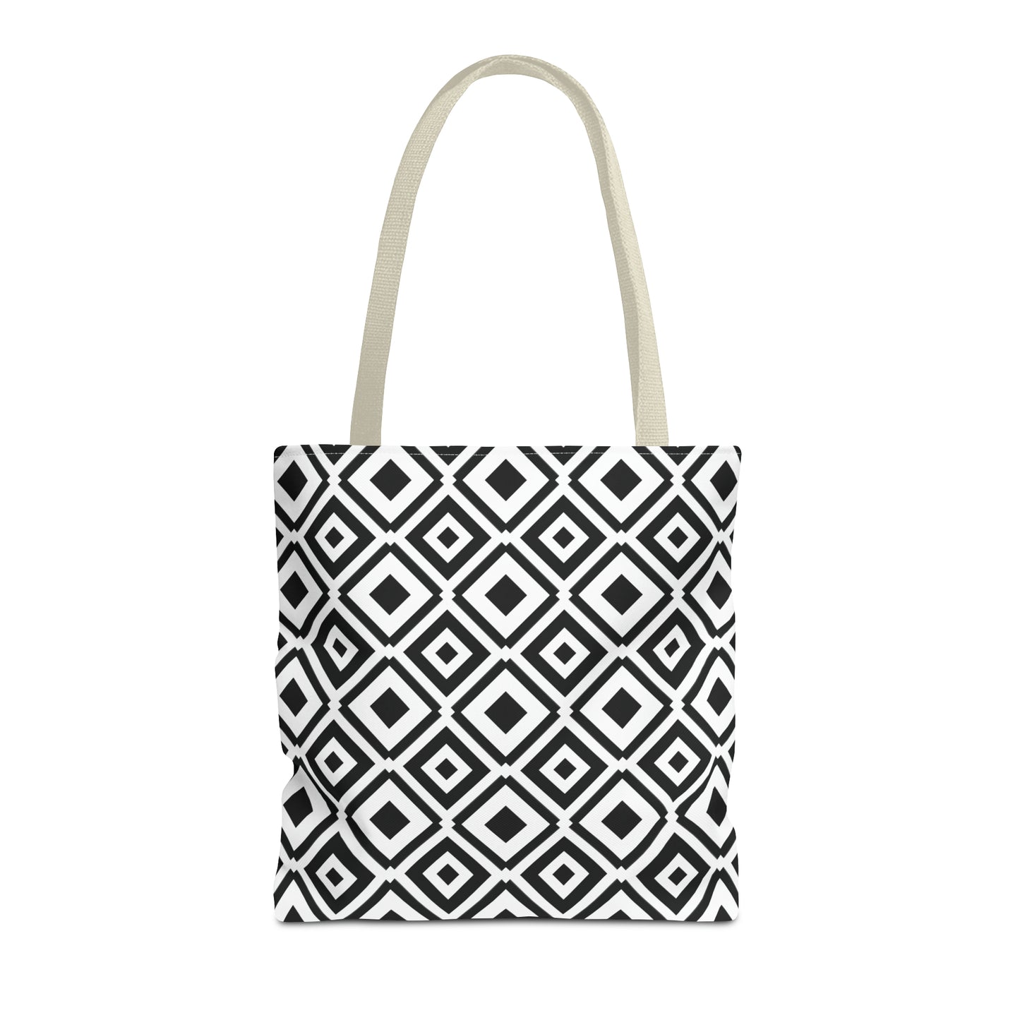 DIAMONDS BLACK WHITE TOTE BAG