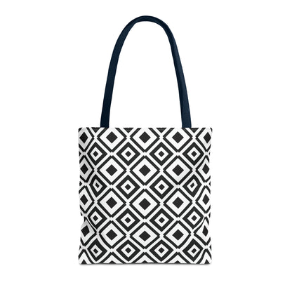 DIAMONDS BLACK WHITE TOTE BAG