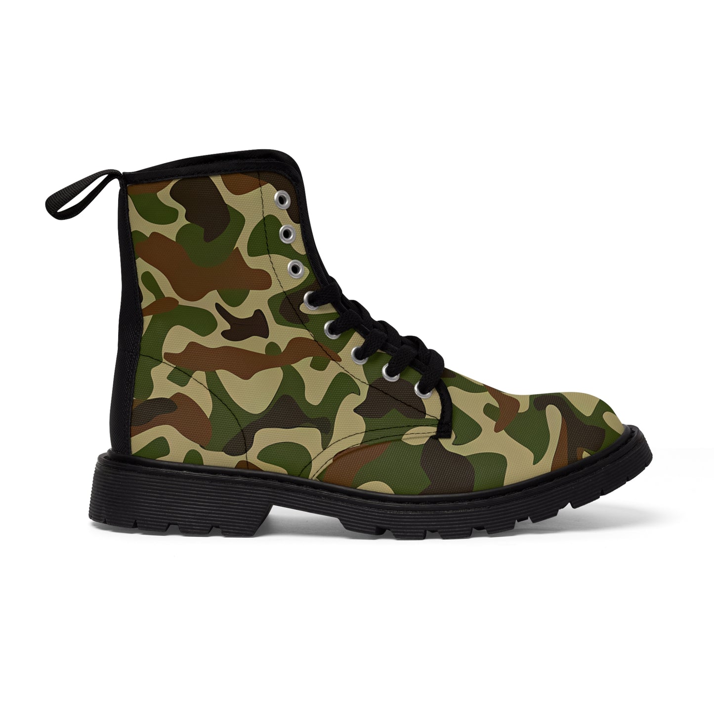 CAMOUFLAGE MEN'S CANVAS BOOTS