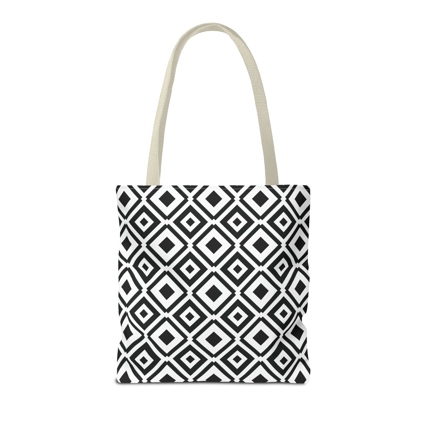 DIAMONDS BLACK WHITE TOTE BAG