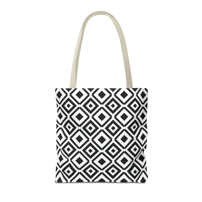 DIAMONDS BLACK WHITE TOTE BAG