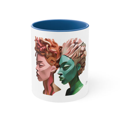PAG SCULPTURED SISTERS CERAMIC MUG - 11OZ
