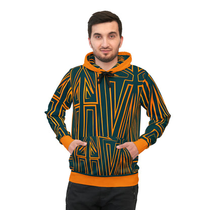 UNI GREEN GOLD HOOD UNISEX PULLOVER HOODY ATHLETIC HOODIE
