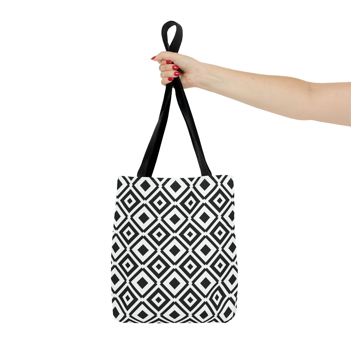 DIAMONDS BLACK WHITE TOTE BAG
