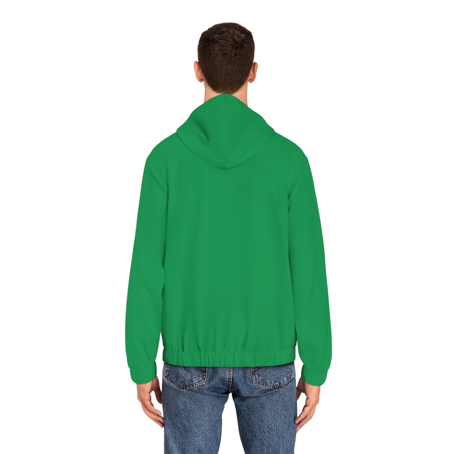 PALESTINE HUMANS RIGHT LIGHTWEIGHT GREEN FULL-ZIP HOODIE MEN'S