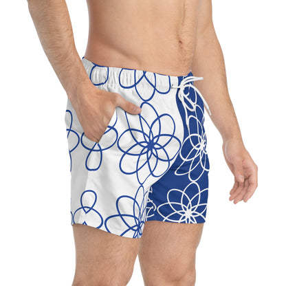 SPIRALS BLUE/WHITE SWIM TRUNKS