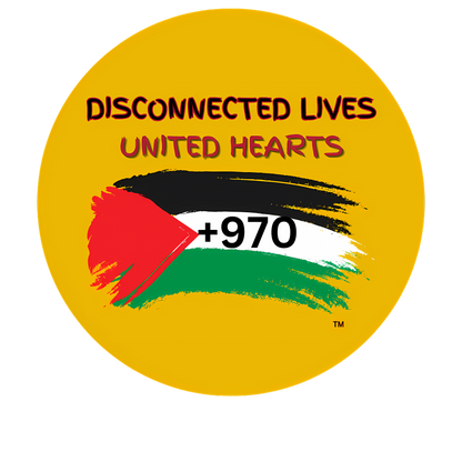 a yellow circle with the words disconnected lives united hearts